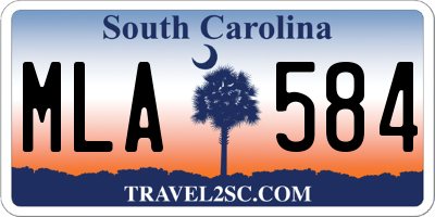 SC license plate MLA584