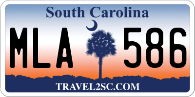SC license plate MLA586