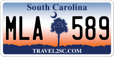 SC license plate MLA589