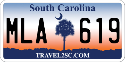 SC license plate MLA619