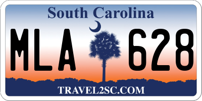 SC license plate MLA628