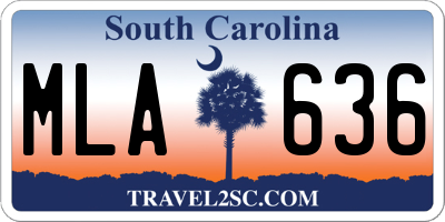 SC license plate MLA636