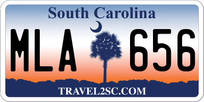 SC license plate MLA656