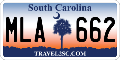 SC license plate MLA662