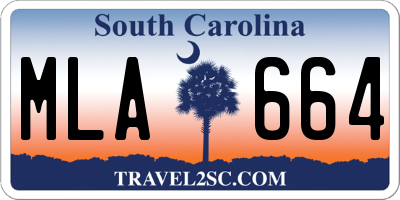 SC license plate MLA664