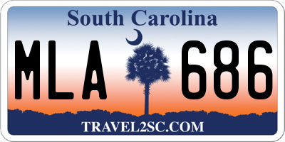 SC license plate MLA686