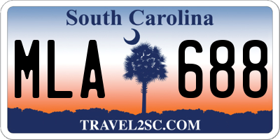 SC license plate MLA688