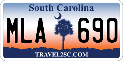 SC license plate MLA690