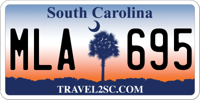 SC license plate MLA695