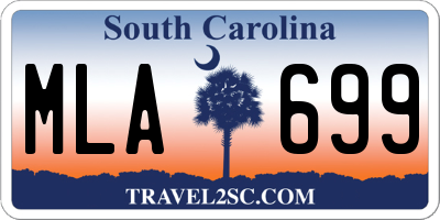 SC license plate MLA699