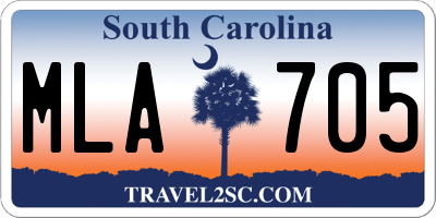SC license plate MLA705