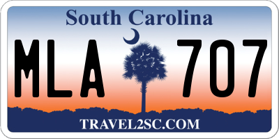 SC license plate MLA707
