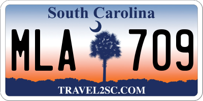 SC license plate MLA709