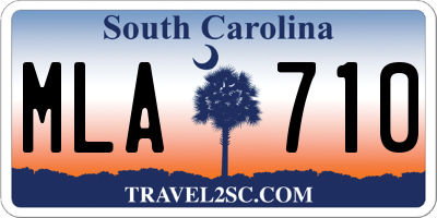SC license plate MLA710