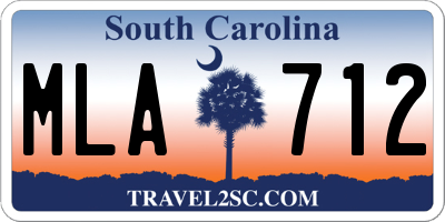 SC license plate MLA712