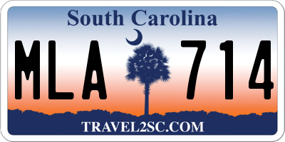 SC license plate MLA714