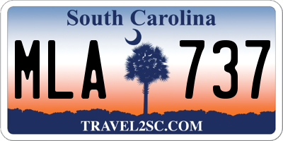 SC license plate MLA737