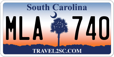 SC license plate MLA740