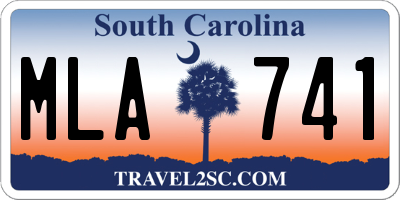 SC license plate MLA741