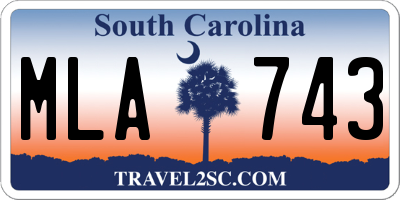 SC license plate MLA743
