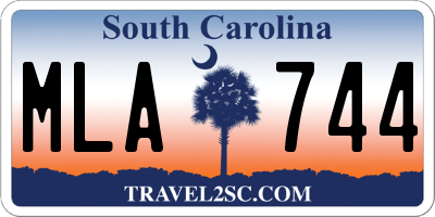SC license plate MLA744