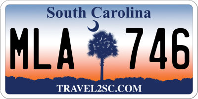 SC license plate MLA746