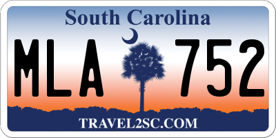 SC license plate MLA752