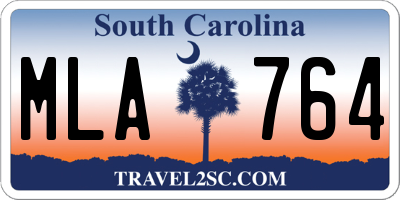 SC license plate MLA764