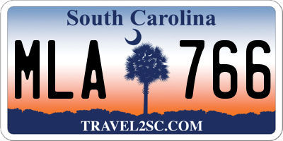 SC license plate MLA766
