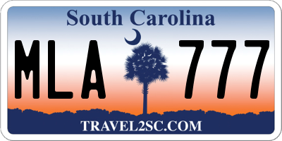 SC license plate MLA777