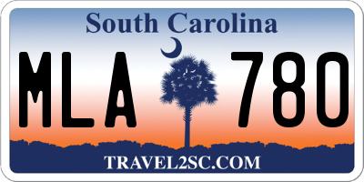 SC license plate MLA780