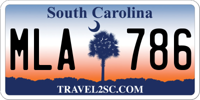 SC license plate MLA786