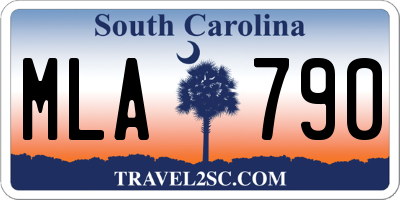 SC license plate MLA790