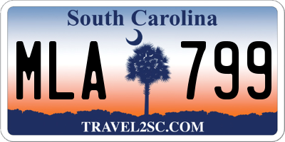 SC license plate MLA799