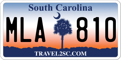 SC license plate MLA810