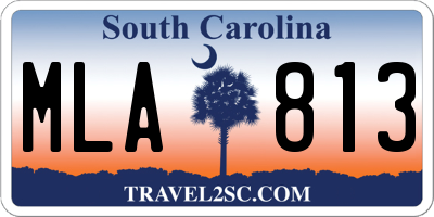 SC license plate MLA813