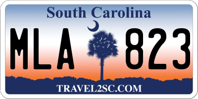 SC license plate MLA823