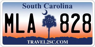 SC license plate MLA828