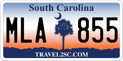 SC license plate MLA855