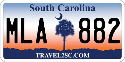 SC license plate MLA882