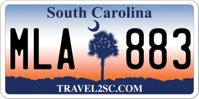 SC license plate MLA883