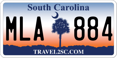 SC license plate MLA884
