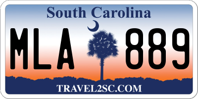 SC license plate MLA889