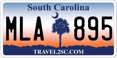 SC license plate MLA895