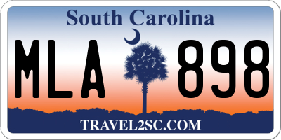 SC license plate MLA898