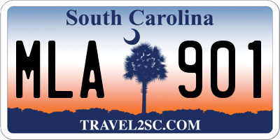 SC license plate MLA901
