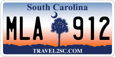 SC license plate MLA912
