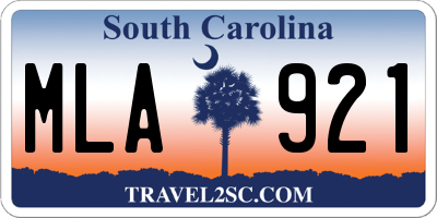 SC license plate MLA921