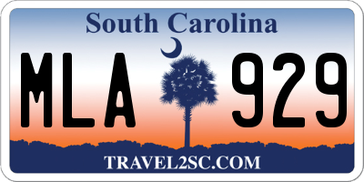 SC license plate MLA929