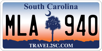 SC license plate MLA940